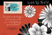 Load image into Gallery viewer, Graphite Style Floral Design Set - SLSLines