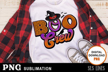Load image into Gallery viewer, Halloween Sublimation PNG - Boo Crew with Witch Hat - SLSLines