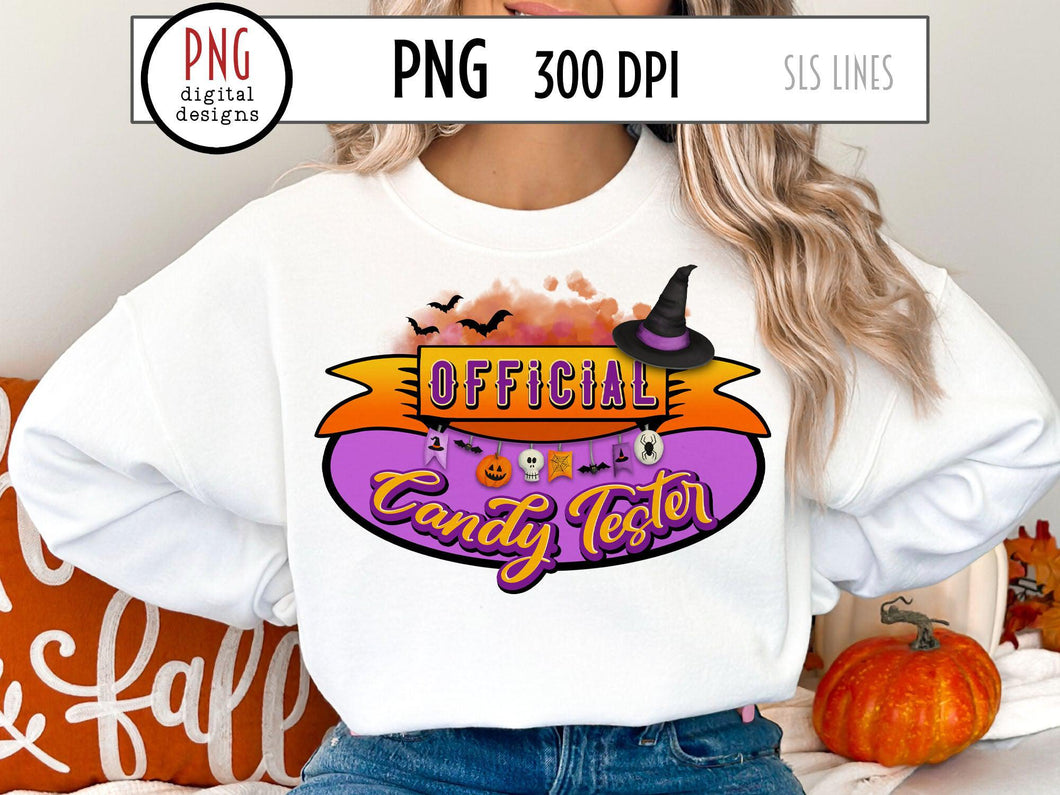 Halloween Sublimation PNG - Official Candy Tester Design - SLSLines
