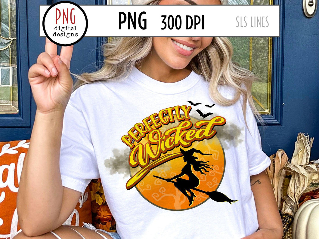 Halloween Sublimation PNG - Perfectly Wicked Witch - SLSLines