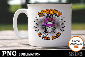 Halloween Sublimation PNG - Spooky All Year Round - SLSLines