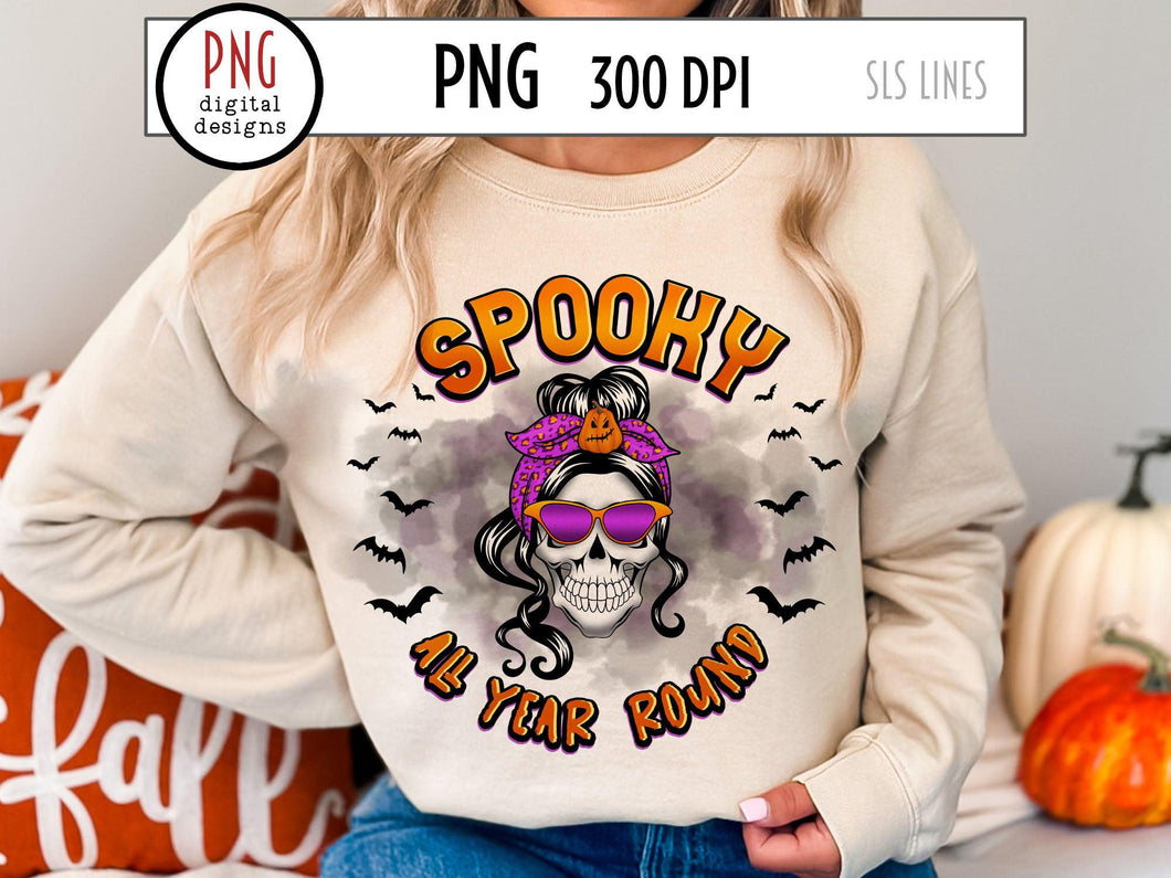 Halloween Sublimation PNG - Spooky All Year Round - SLSLines