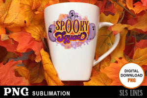 Halloween Sublimation PNG - Spooky Squad with Ghosts - SLSLines