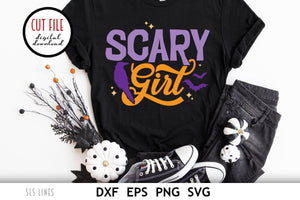 Halloween SVG | Scary Girl Cut File - SLSLines