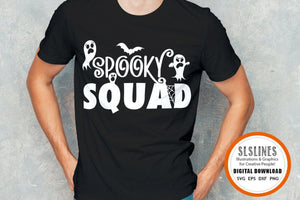 Halloween SVG - Spooky Squad Cut File - SLSLines