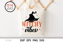 Load image into Gallery viewer, Halloween SVG | Witchy Vibes with Hat Cut File - SLSLines