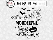 Load image into Gallery viewer, Halloween SVG - Wonderful Time of the Year Cut File - SLSLines