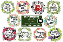 Load image into Gallery viewer, Inspirational Sublimation Bundle - 10 Motivational PNG Designs - SLSLines