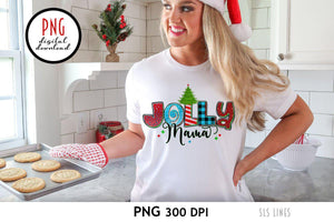 Jolly Mama PNG - Christmas Sublimation with Leopard Print - SLSLines