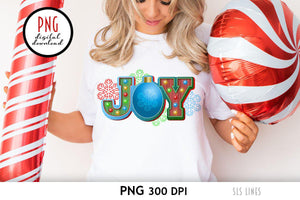 Joy Sublimation - Christmas Ornament & Snowflakes PNG - SLSLines