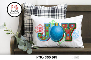 Joy Sublimation - Christmas Ornament & Snowflakes PNG - SLSLines