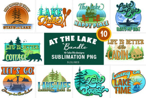 Lake & Cabin Sublimation BUNDLE - Summer Vacation Designs - SLSLines