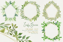 Load image into Gallery viewer, Leafy Green Geometric Frame Set - SLSLines