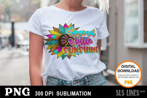 Leopard Sunflower Sublimation - Spread a Little Sunshine - SLSLines