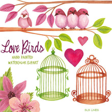 Load image into Gallery viewer, Love Birds with Flowers - Weddings &amp; Valentine&#39;s Day - SLSLines