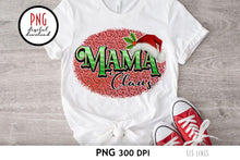 Load image into Gallery viewer, Mama Claus PNG - Christmas Sublimation Leopard Print - SLSLines