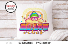 Load image into Gallery viewer, Sloth Sublimation - Mellow Vibes Relaxing PNG