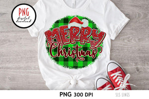 Merry Christmas PNG - Christmas Plaid & Leopard Print - SLSLines