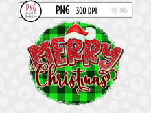 Load image into Gallery viewer, Merry Christmas PNG - Christmas Plaid &amp; Leopard Print - SLSLines