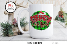 Load image into Gallery viewer, Merry Christmas PNG - Christmas Plaid &amp; Leopard Print - SLSLines