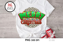 Load image into Gallery viewer, Merry Christmas PNG - Cow Print Christmas Sublimation - SLSLines