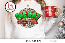 Load image into Gallery viewer, Merry Christmas PNG - Cow Print Christmas Sublimation - SLSLines