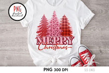 Load image into Gallery viewer, Merry Christmas PNG - Pink Christmas Trees Sublimation - SLSLines