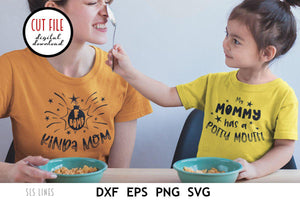 Mommy & Me SVG - F-Bomb Mom & Potty Mouth Mom Cut File - SLSLines