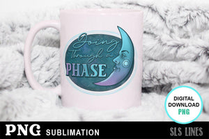 Moon Face Sublimation - Mystical PNG Designs - SLSLines