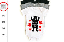 Load image into Gallery viewer, My First Canada Day Cut File - Canada Day Bear SVG - SLSLines