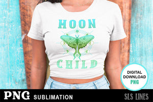Mystical Sublimation Luna Moth with Moon Child - SLSLines