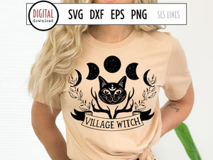 Mystical SVG - Village Witch Cut File For Cricut & Silhouette - SLSLines
