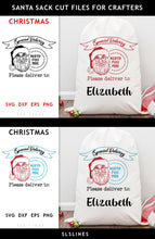 Load image into Gallery viewer, Santa Claus Sack SVG - North Pole Mail Present Bag