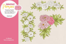 Load image into Gallery viewer, Pretty Peonies in Pink &amp; Yellow - SLSLines