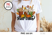 Load image into Gallery viewer, Pumpkin Spice Latte Sublimation - Fall Vibes PNG - SLSLines