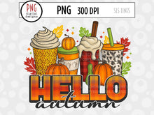 Load image into Gallery viewer, Pumpkin Spice Latte Sublimation - Hello Autumn PNG - SLSLines
