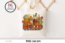 Load image into Gallery viewer, Pumpkin Spice Latte Sublimation - Hello Autumn PNG - SLSLines