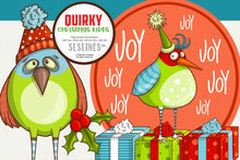 Load image into Gallery viewer, Quirky Christmas Birds Graphics EPS PNG - SLSLines