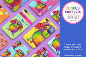 Rainbow Funky Dog Illustrations PNG Clipart - SLSLines