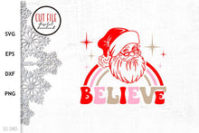 Load image into Gallery viewer, Retro Christmas SVG - Believe Vintage Santa Claus - SLSLines