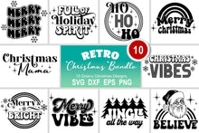 Load image into Gallery viewer, Retro Christmas SVG Bundle | 10 Vintage Christmas Designs - SLSLines