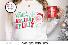 Load image into Gallery viewer, Retro Christmas SVG - Full of Holiday Spirit Cut File - SLSLines