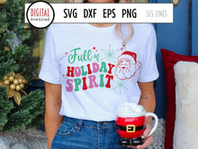 Load image into Gallery viewer, Retro Christmas SVG - Full of Holiday Spirit Cut File - SLSLines