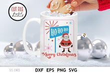 Load image into Gallery viewer, Retro Christmas SVG - Ho Ho Ho Merry Christmas Santa - SLSLines