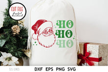 Load image into Gallery viewer, Retro Christmas SVG - Santa Claus Ho Ho Ho Cut File - SLSLines