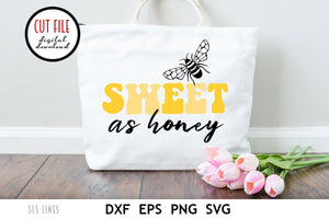 Retro Cut File - Sweet as Honey SVG - SLSLines