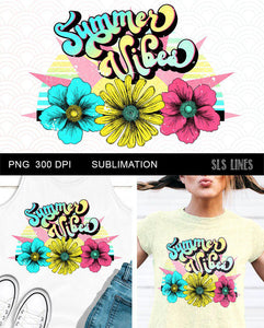 Retro Flower Sublimation - Summer Vibes - SLSLines