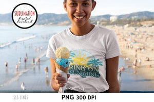 Retro Sublimation - Bring on the Sunshine Beach PNG - SLSLines