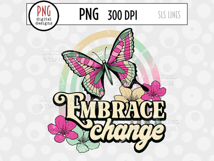 Retro Sublimation - Embrace Change with Butterfly PNG - SLSLines