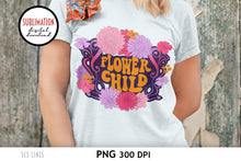 Load image into Gallery viewer, Retro Sublimation - Flower Child PNG with Art Nouveau Frame - SLSLines
